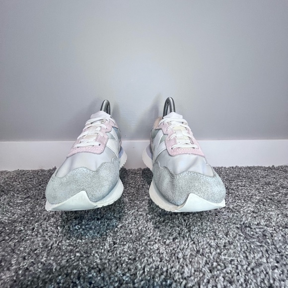 New Balance 237 Pastel Pink Blue White Women’s Size 4 GS237PC - Picture 3 of 8